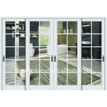 porte en verre coulissante aluminium cadre KKJ-914